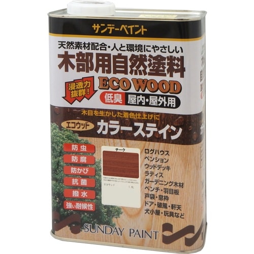 エコウッドカラーステイン チーク 1600ml