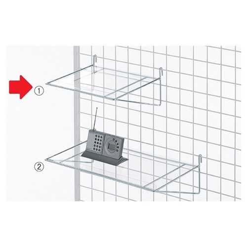 ネット用小物PET棚 クローム 幅27cm