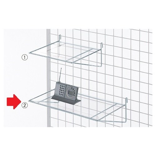 ネット用小物PET棚 クローム 幅42cm