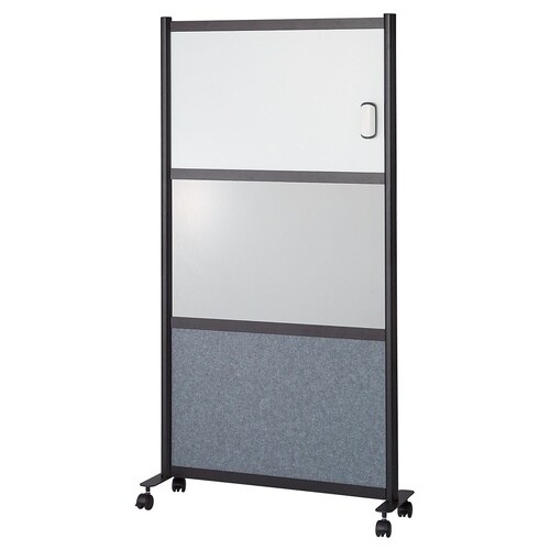 吸音パネル付パーティション アクリル×グレーパネル