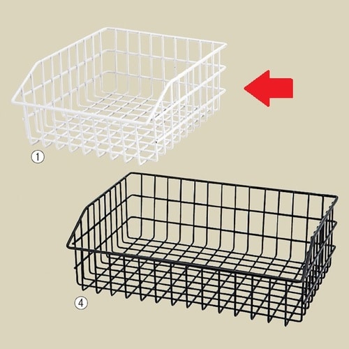 ネットカゴ ワイドタイプ 幅28cm 白