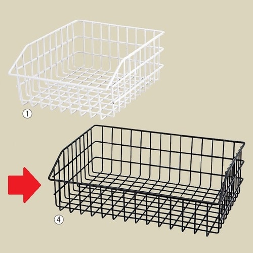 ネットカゴ ワイドタイプ 幅43cm 黒
