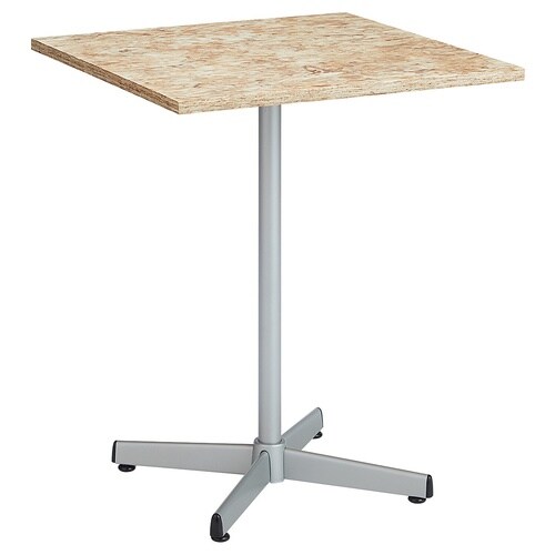 カフェテーブル角型×シルバー脚×OSB