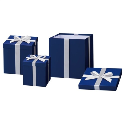 プレゼントボックスセット(スクエア)ブルー