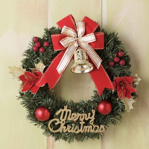 クリスマスリース レッド