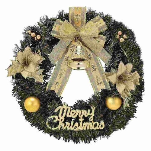 クリスマスリース ゴールド