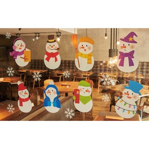 ウインドウステッカー スノーマン