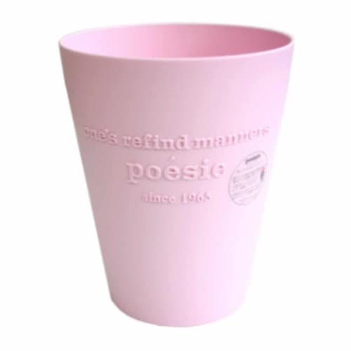 ゴミ箱 ポエジー 5L フタなし 丸型 ピンク