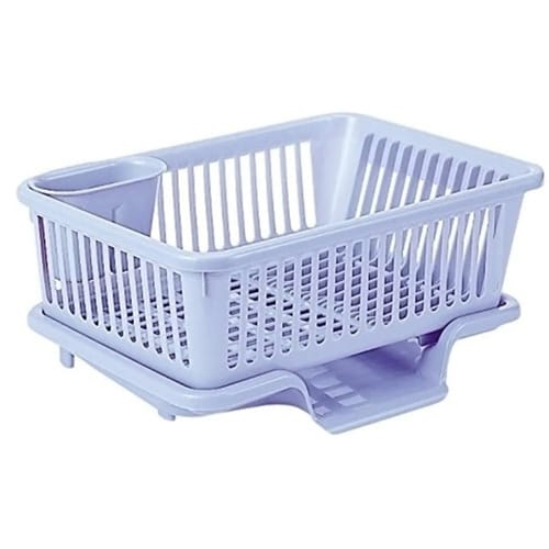 水切りかご 縦型 パールブルー