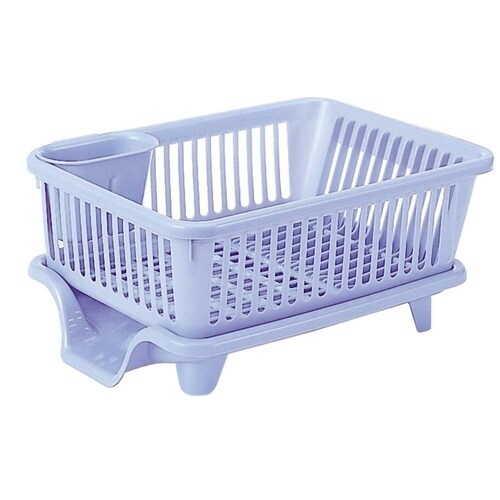 水切りかご 横型 パールブルー