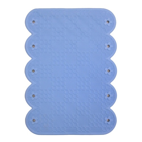 スベリを防ぐ手すりマット 風呂 マット ブルー