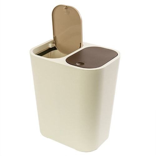 ゴミ箱 15L 分別 ふた付き ホワイト