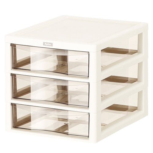 レターケース B4対応 深型 3段 アイボリー