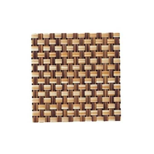 コースター 四角 10.5cm 格子柄 撥水 竹