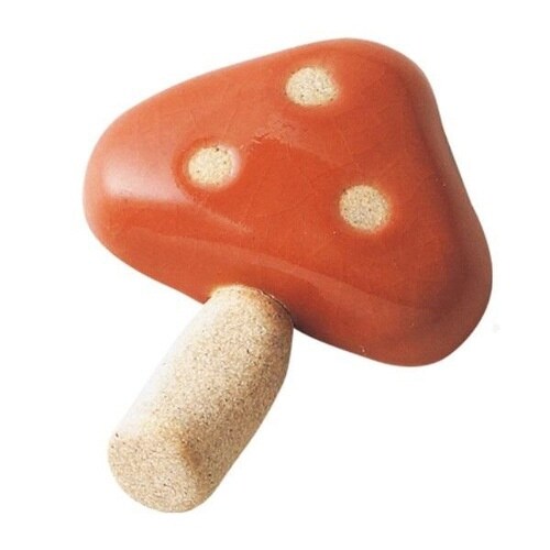 箸置き 6cm きのこ 陶器 日本製 レッド