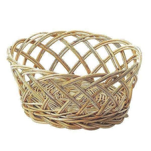 脱衣カゴ 籐製 丸型