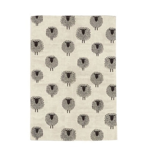 キッチンタオル 綿 麻 リネン 北欧 sheep