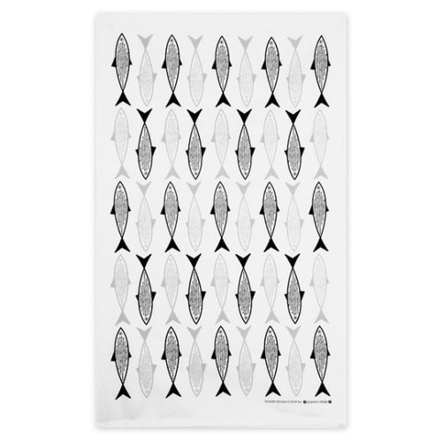 キッチンクロス 綿 北欧 ブラック&グレー