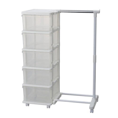 収納ケース シーズユニット 5段 WHクリア