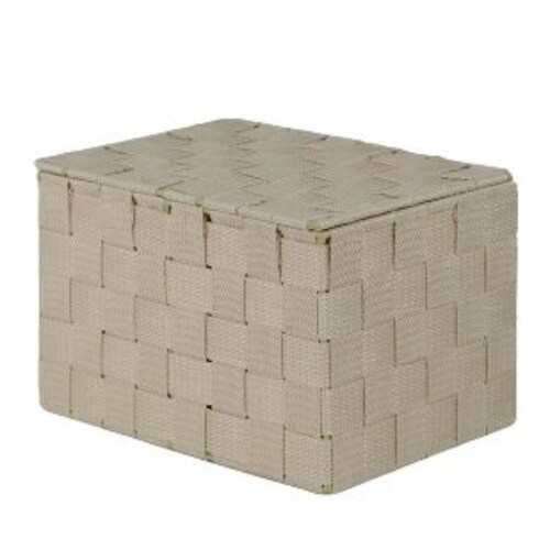 収納ボックス テープバスケット 小 浅型 ベージュ
