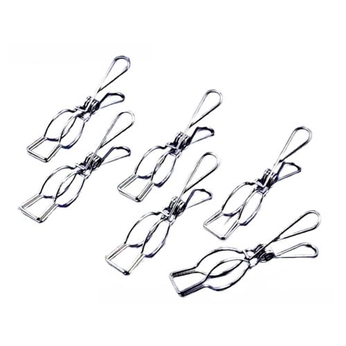洗濯バサミ 洗濯ピンチ ステンレス竿ピンチ6個組