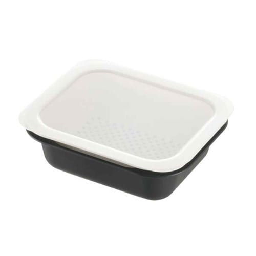 ザル&ボウル3点セット M 角型 ダークグレー