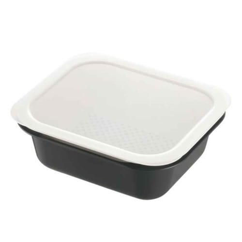 ザル&ボウル3点セット L 角型 ダークグレー