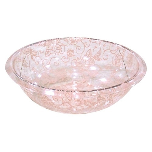 湯おけ 洗面器 クリアローズ ピンク