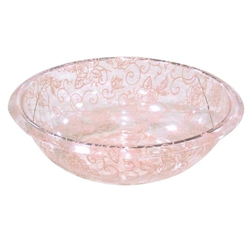 湯おけ 洗面器 クリアローズ ピンク