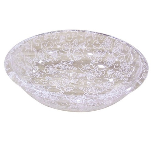 湯おけ 洗面器 クリアローズ ホワイト