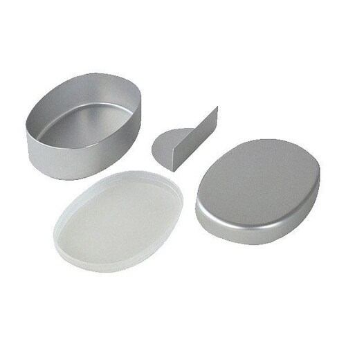 お弁当箱 アルミ製 小判型 内フタ付 S