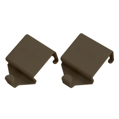 転倒防止フック 2個入り e−ラック ブラウン