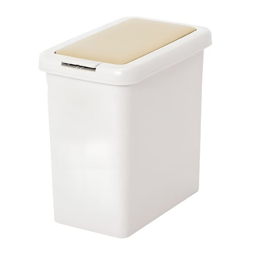 ゴミ箱 ふた付き スリムプッシュ ライトベージュ