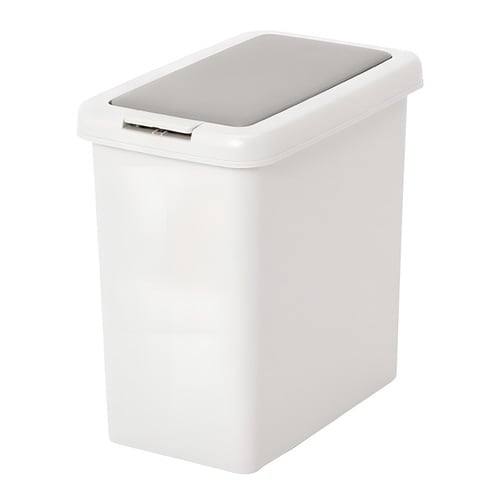 ゴミ箱 ふた付き スリムプッシュ ライトグレー