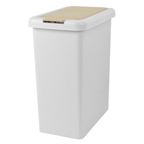 ゴミ箱 ふた付き スリムプッシュ ライトベージュ