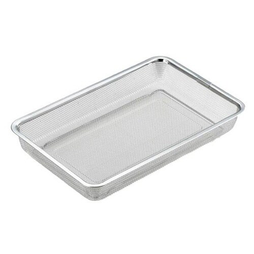 ザル 角型水切りザル ステンレス製 大 脚付き