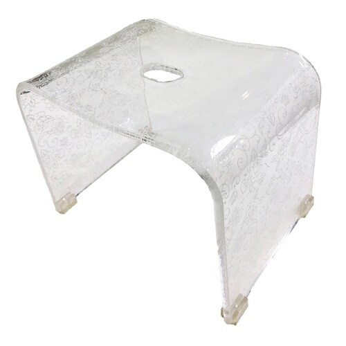 風呂椅子 クリアローズ 25cm ホワイト