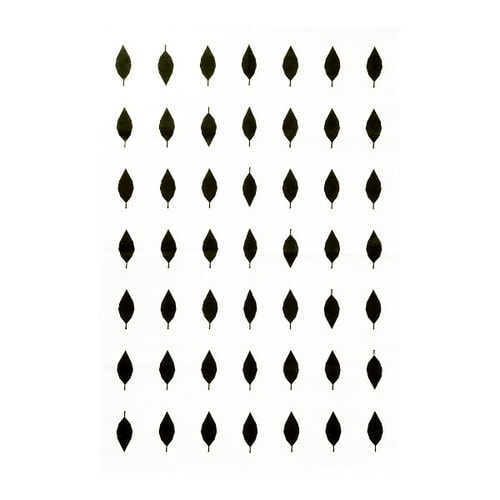 キッチンタオル 綿 麻 リネン リーフホワイト