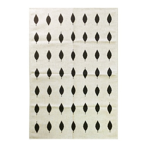 キッチンタオル 綿 麻 リネン リーフナチュラル