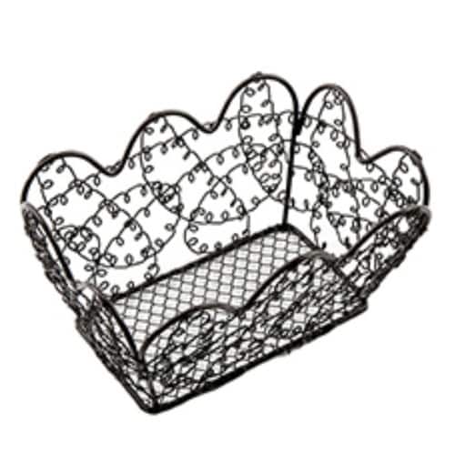 バスケット 角型 ラッピング 約 ブラウン