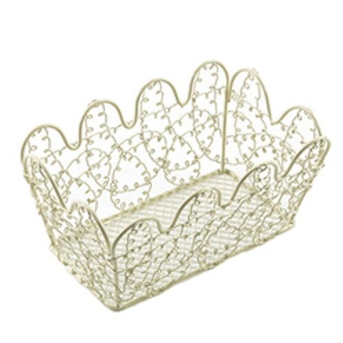 バスケット 角型 小物入れ 約 ホワイト