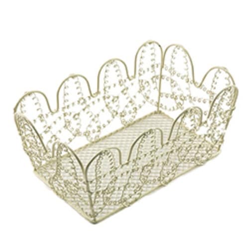 バスケット 角型 小物入れ 約 ホワイト