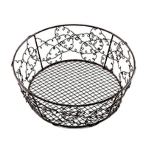 バスケット 丸型 約 ブラウン