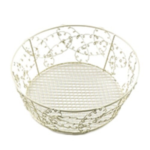 バスケット 丸型 約 ホワイト
