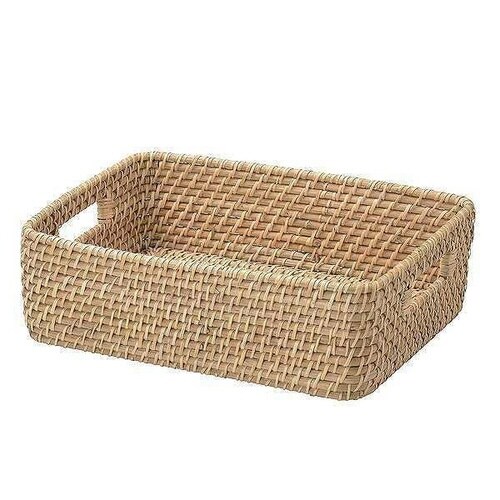 収納ボックス 横型 ラタン 籐製 1/2サイズ