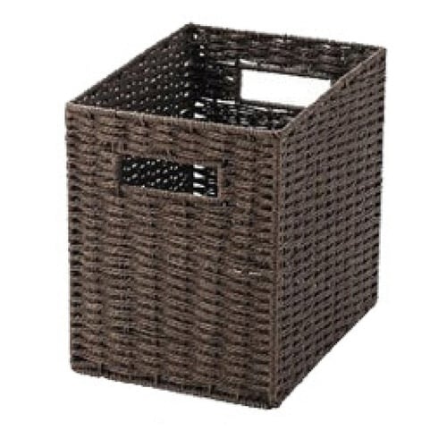 収納ボックス 縦型 紙製 1/2サイズ ブラウン