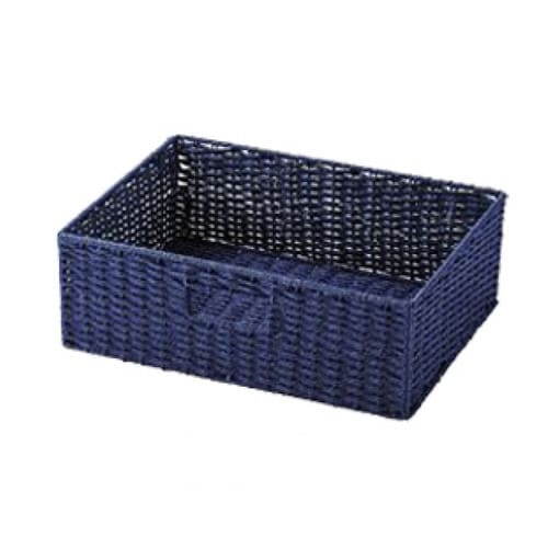 収納ボックス 横型 紙製 1/2サイズ ネイビー