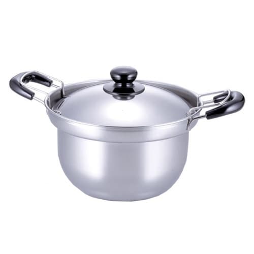 両手鍋3点セット 22cm IH対応 蓋付き