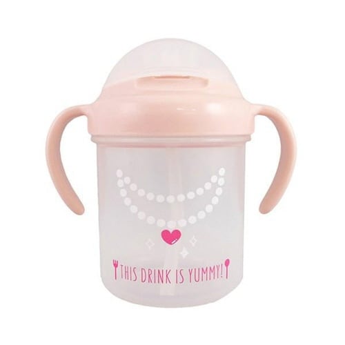 ベビーマグ ストローマグ ネックレス ピンク