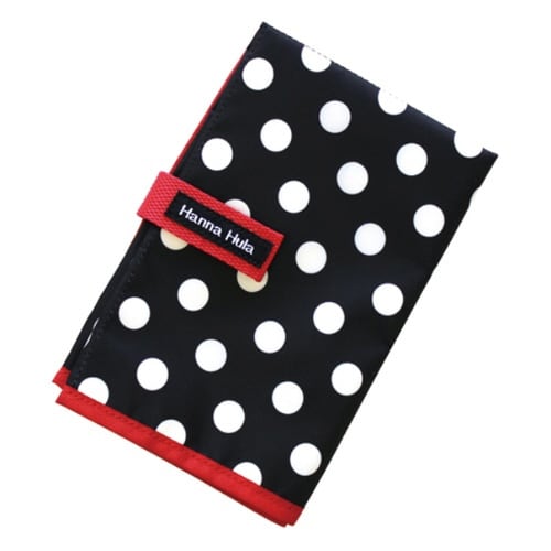 おむつ替えシート 撥水 ハンナフラ ポルカブラック